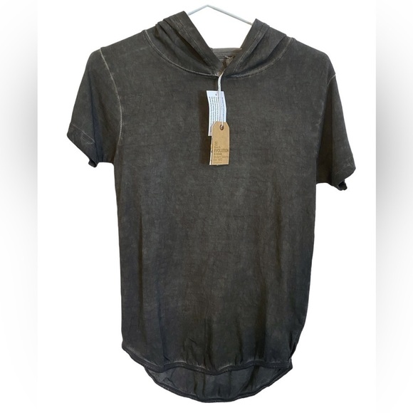 NWT Evolution Hooded T-Shirt Grey Wash Ladies Med - Picture 1 of 9